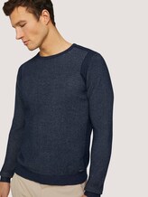 Pullover mit Rippbündchen - Männer - Dark Blue Pullover mit Rippbündchen - Männer - Dark Blue - 9 - TOM TAILOR