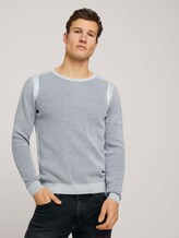 Pullover mit Rippbündchen - Männer - Off White Pullover mit Rippbündchen - Männer - Off White - 1 - TOM TAILOR