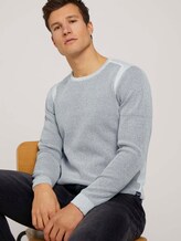 Pullover mit Rippbündchen - Männer - Off White Pullover mit Rippbündchen - Männer - Off White - 5 - TOM TAILOR