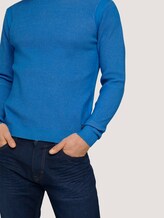 Pullover mit Rippbündchen - Männer - bright ibiza blue Pullover mit Rippbündchen - Männer - bright ibiza blue - 9 - TOM TAILOR
