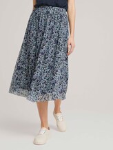 Midirock aus Mesh mit Blumenmuster - Frauen - navy floral design Midirock aus Mesh mit Blumenmuster - Frauen - navy floral design - 1 - TOM TAILOR