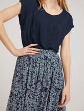Midirock aus Mesh mit Blumenmuster - Frauen - navy floral design Midirock aus Mesh mit Blumenmuster - Frauen - navy floral design - 9 - TOM TAILOR