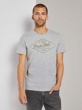 T-Shirt mit Print - Männer - Middle Grey Melange T-Shirt mit Print - Männer - Middle Grey Melange - 1 - TOM TAILOR