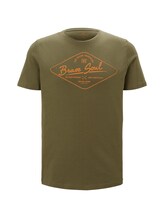 TOM TAILOR Herren T-Shirt mit Print, grün, Gr.XXL
