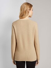 Pullover mit Zick-Zack-Struktur - Frauen - warm sand melange Pullover mit Zick-Zack-Struktur - Frauen - warm sand melange - 2 - TOM TAILOR