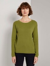 Strukturierter Pullover - Frauen - wood green Strukturierter Pullover - Frauen - wood green - 1 - TOM TAILOR