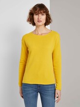 Strukturierter Pullover - Frauen - california sand yellow Strukturierter Pullover - Frauen - california sand yellow - 1 - TOM TAILOR