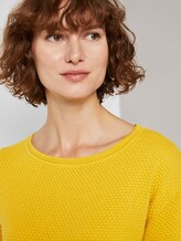 Strukturierter Pullover - Frauen - california sand yellow Strukturierter Pullover - Frauen - california sand yellow - 9 - TOM TAILOR