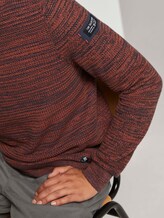 Troyer Pullover in Melange Optik - Männer - rust navy mouline Troyer Pullover in Melange Optik - Männer - rust navy mouline - 10 - TOM TAILOR Denim