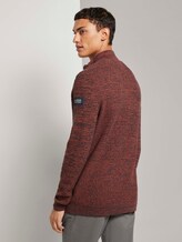 Troyer Pullover in Melange Optik - Männer - rust navy mouline Troyer Pullover in Melange Optik - Männer - rust navy mouline - 2 - TOM TAILOR Denim