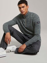 Troyer Pullover in Melange Optik - Männer - green navy mouline Troyer Pullover in Melange Optik - Männer - green navy mouline - 5 - TOM TAILOR Denim