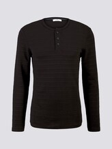 Henleyshirt mit Ripp-Struktur - Männer - Black Henleyshirt mit Ripp-Struktur - Männer - Black - 7 - TOM TAILOR