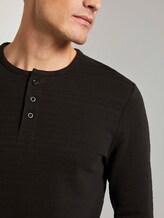 Henleyshirt mit Ripp-Struktur - Männer - Black Henleyshirt mit Ripp-Struktur - Männer - Black - 9 - TOM TAILOR