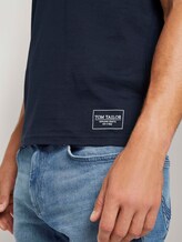 Basic T-Shirt mit Ripp-Blende - Männer - Dark Blue Basic T-Shirt mit Ripp-Blende - Männer - Dark Blue - 10 - TOM TAILOR