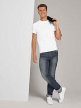 Basic T-Shirt mit Ripp-Blende - Männer - Light Marsmallow Basic T-Shirt mit Ripp-Blende - Männer - Light Marsmallow - 3 - TOM TAILOR