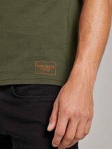 Basic T-Shirt mit Ripp-Blende - Männer - Olive Night Green Basic T-Shirt mit Ripp-Blende - Männer - Olive Night Green - 10 - TOM TAILOR