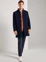 Strukturierte Straight-Chinohose mit Gürtel - Männer - navy small broken square print Strukturierte Straight-Chinohose mit Gürtel - Männer - navy small broken square print - 3 - TOM TAILOR Denim