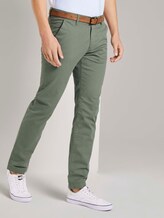 Strukturierte Straight-Chinohose mit Gürtel - Männer - green small brokensquare print Strukturierte Straight-Chinohose mit Gürtel - Männer - green small brokensquare print - 11 - TOM TAILOR Denim
