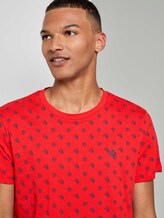 Print T-Shirt mit kleinem Logo - Männer - red small leaf autumn print Print T-Shirt mit kleinem Logo - Männer - red small leaf autumn print - 9 - TOM TAILOR Denim