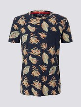 Gemustertes T-Shirt mit Brusttasche - Männer - navy autumnal big leaves print Gemustertes T-Shirt mit Brusttasche - Männer - navy autumnal big leaves print - 7 - TOM TAILOR Denim