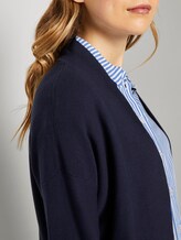 Kurzer Cardigan mit Schalkragen - Frauen - Sky Captain Blue Kurzer Cardigan mit Schalkragen - Frauen - Sky Captain Blue - 9 - TOM TAILOR