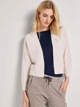 Kurzer Cardigan mit Schalkragen - Frauen - dusty alabaster Kurzer Cardigan mit Schalkragen - Frauen - dusty alabaster - 5 - TOM TAILOR