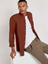 Strukturiertes Hemd - Männer - ochre red Strukturiertes Hemd - Männer - ochre red - 5 - TOM TAILOR Denim