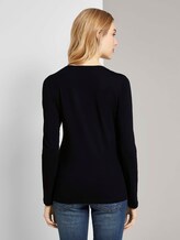 Langarmshirt mit Logo-Print - Frauen - Deep Black Langarmshirt mit Logo-Print - Frauen - Deep Black - 2 - TOM TAILOR
