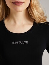 Langarmshirt mit Logo-Print - Frauen - Deep Black Langarmshirt mit Logo-Print - Frauen - Deep Black - 9 - TOM TAILOR
