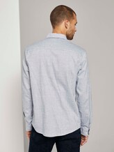 Fein gestreiftes Hemd mit Brusttasche - Männer - off white navy small stripe Fein gestreiftes Hemd mit Brusttasche - Männer - off white navy small stripe - 2 - TOM TAILOR