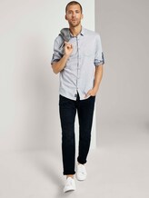 Fein gestreiftes Hemd mit Brusttasche - Männer - off white navy small stripe Fein gestreiftes Hemd mit Brusttasche - Männer - off white navy small stripe - 3 - TOM TAILOR