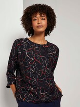 Fledermaus-Bluse mit Blumenprint - Frauen - navy flower design Fledermaus-Bluse mit Blumenprint - Frauen - navy flower design - 1 - Mine to five
