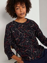 Fledermaus-Bluse mit Blumenprint - Frauen - navy flower design Fledermaus-Bluse mit Blumenprint - Frauen - navy flower design - 10 - Mine to five