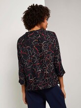 Fledermaus-Bluse mit Blumenprint - Frauen - navy flower design Fledermaus-Bluse mit Blumenprint - Frauen - navy flower design - 2 - Mine to five