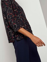 Fledermaus-Bluse mit Blumenprint - Frauen - navy flower design Fledermaus-Bluse mit Blumenprint - Frauen - navy flower design - 9 - Mine to five