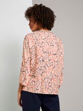 Fledermaus-Bluse mit Blumenprint - Frauen - salmon rose flower design Fledermaus-Bluse mit Blumenprint - Frauen - salmon rose flower design - 2 - Mine to five