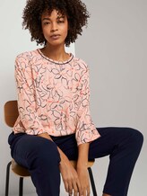 Fledermaus-Bluse mit Blumenprint - Frauen - salmon rose flower design Fledermaus-Bluse mit Blumenprint - Frauen - salmon rose flower design - 5 - Mine to five