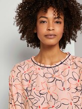 Fledermaus-Bluse mit Blumenprint - Frauen - salmon rose flower design Fledermaus-Bluse mit Blumenprint - Frauen - salmon rose flower design - 9 - Mine to five