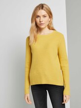 Strukturierter Pullover - Frauen - california sand melange Strukturierter Pullover - Frauen - california sand melange - 1 - TOM TAILOR
