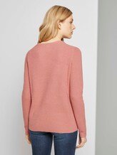 Strukturierter Pullover - Frauen - light aurora rose melange Strukturierter Pullover - Frauen - light aurora rose melange - 2 - TOM TAILOR