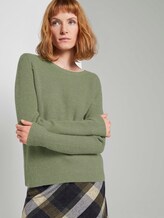 Strukturierter Pullover - Frauen - calm green melange Strukturierter Pullover - Frauen - calm green melange - 5 - TOM TAILOR