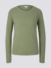 Strukturierter Pullover - Frauen - calm green melange Strukturierter Pullover - Frauen - calm green melange - 7 - TOM TAILOR
