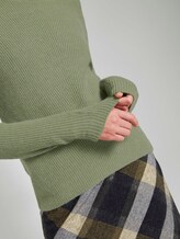 Strukturierter Pullover - Frauen - calm green melange Strukturierter Pullover - Frauen - calm green melange - 9 - TOM TAILOR