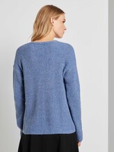 Gebreide trui met V-hals - Vrouwen - blueberry blue melange Gebreide trui met V-hals - Vrouwen - blueberry blue melange - 2 - TOM TAILOR