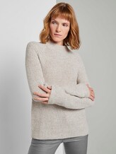 Trui met opstaande kraag met raglanmouwen - Vrouwen - light warm beige melange Trui met opstaande kraag met raglanmouwen - Vrouwen - light warm beige melange - 5 - TOM TAILOR