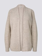 Langer Cardigan mit Ballonärmeln - Frauen - light warm beige melange Langer Cardigan mit Ballonärmeln - Frauen - light warm beige melange - 7 - TOM TAILOR