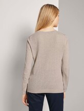 Strickpullover mit Glitzer Details - Frauen - light warm beige melange Strickpullover mit Glitzer Details - Frauen - light warm beige melange - 2 - TOM TAILOR