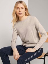 Strickpullover mit Glitzer Details - Frauen - light warm beige melange Strickpullover mit Glitzer Details - Frauen - light warm beige melange - 5 - TOM TAILOR
