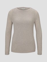 Strickpullover mit Glitzer Details - Frauen - light warm beige melange Strickpullover mit Glitzer Details - Frauen - light warm beige melange - 7 - TOM TAILOR