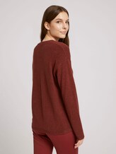 Soft cardigan - Women - dark maroon red melange Soft cardigan - Women - dark maroon red melange - 2 - TOM TAILOR